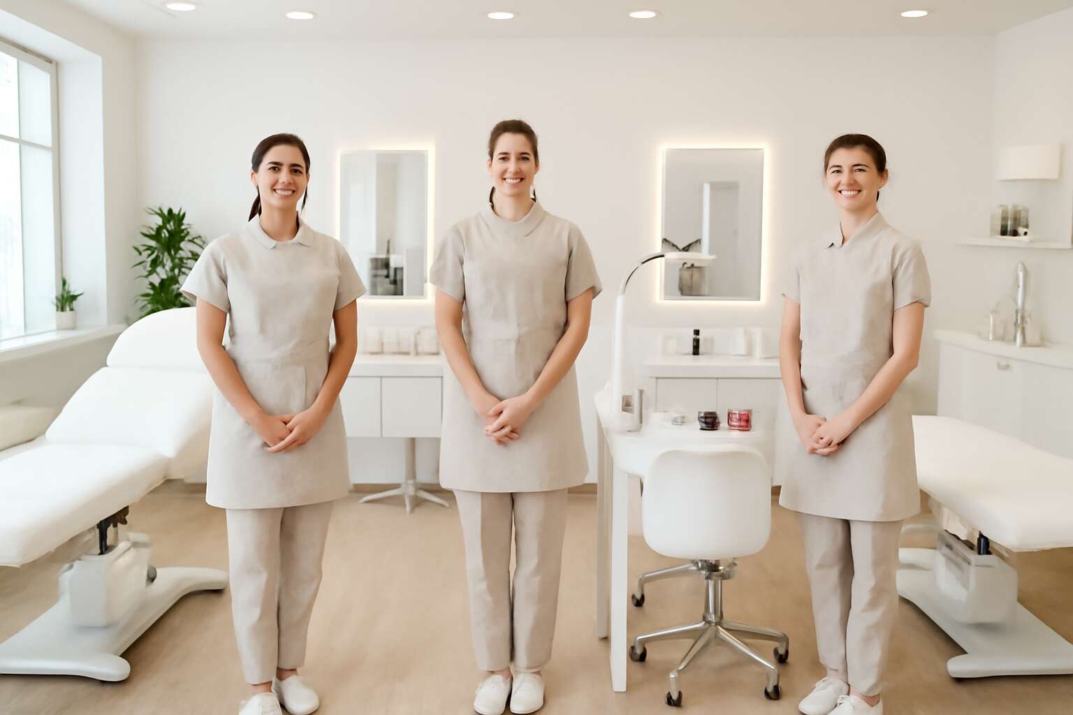 beautician uniform for salon staff