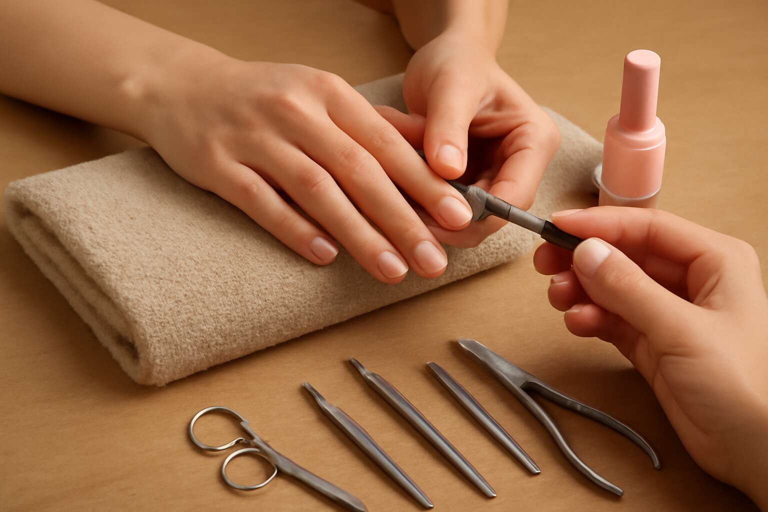 a beautician who attends to the hands and fingernails